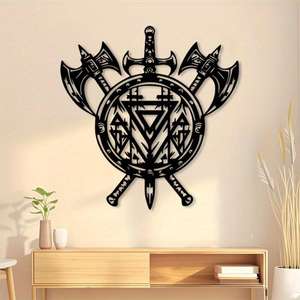 Decoración de Pared de Metal con Hacha Vikinga, Estatua de Hacha Vikinga, Mural, <span class=keywords><strong>el</strong></span> Regalo Ideal para los Fanáticos de los Vikingos, Decoración del Hogar, Decoración de Pared - Product Image 5