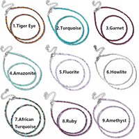 Collier en cristal fait main, perles miniatures facettées de 2 mm, colliers simples à petites perles, collier ras du cou, chaîne claviculaire, bijoux pour hommes et femmes