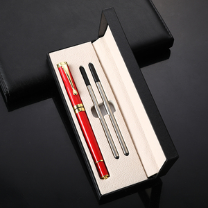 Pulpen Rollerball Logam Hadiah Bisnis Logo Kustom Dengan Kotak Set Pulpen Isi Ulang - Product Image 2
