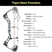TOPOINT ARCHERY Trigon composé arc et flèche paquet CNC fraisage Riser USA Gordon limb BCY chaîne chasse arc tir à l'arc arc