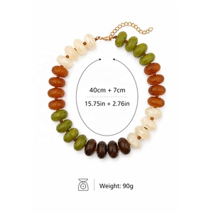 Collar <span class=keywords><strong>de</strong></span> Cuentas Hecho a Mano con Resina Acrílica Colorida, Estilo Bohemio, Moda 2026, <span class=keywords><strong>para</strong></span> Mujer, Joyería <span class=keywords><strong>para</strong></span> Vacaciones <span class=keywords><strong>de</strong></span> Verano en la Playa - Product Image 6