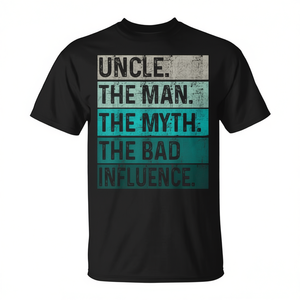 T-shirt Uncle The Man The Myth The Bad Influence pour hommes, idée cadeau - Product Image 2