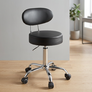 Adjustable Garage Seat Backrest Wheels <b>Industrial</b> <b>Chair</b> for Shop Use PU Leather -300 Lbs Capacity Not Foldable <b>Industrial</b> - Product Image 3