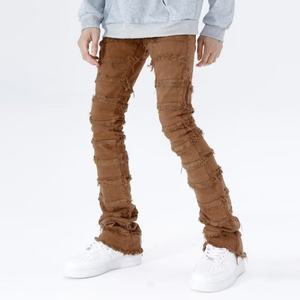 Nouvelle Arrivée - Jean Flare Slim Vintage Uni Grande Taille pour Homme - Style Urbain - Product Image 2