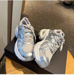 Nuevo Producto 2026, Zapatos Deportivos Casuales Transpirables de Malla Plateada para Mujer, Zapatos para Correr Ligeros y Cómodos - Product Image 3