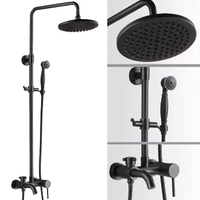 Robinet Bronze noir pommeau de douche ensemble de douche salle de bain ensemble complet avec pulvérisateur à main