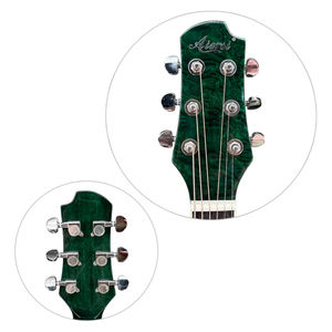 Guitare acoustique Aiersi de marque, couleur verte, 41 pouces, corps <span class=keywords><strong>en</strong></span> frêne vert, OEM ODM, bonne qualité, instrument à cordes de type dreadnought - Product Image 6