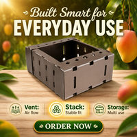 Boîte en carton alvéolaire PP industrielle pour fruits, légumes, œufs et aliments, conforme aux normes FDA, aux normes européennes FCM (contact alimentaire), emballage recyclable