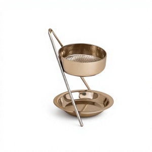 Quemador de incienso redondo de acero inoxidable de moda, soporte aromático para fragancia del hogar, accesorio decorativo, quemador de Bakhoor hecho a mano - Product Image 4
