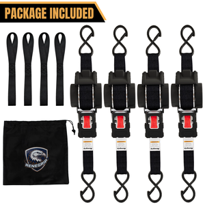 Sangles d'arrimage à <span class=keywords><strong>cliquet</strong></span> en polyester de 1 pouce, 3 m, certifiées GS, à tension automatique pour le maintien des charges, pour véhicules tout-terrain et pick-up - Product Image 2