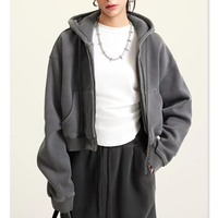 Veste Courte en Polaire Doublée Effet Vieilli Vintage pour Femme Automne Hiver 2026 Style Harajuku