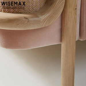 WISEMAX FURNITURE <span class=keywords><strong>Letto</strong></span> con Testiera in Rattan Design Semplice per Hotel e Casa, Struttura <span class=keywords><strong>Letto</strong></span> in Velluto <span class=keywords><strong>Rosa</strong></span> Queen Size in Legno - Product Image 6