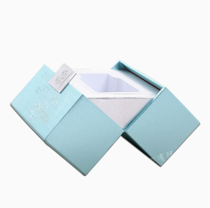 Boîte cosmétique rigide élégante de couleur turquoise avec fenêtre transparente et logo estampé à chaud pour un emballage haut de gamme - Product Image 4