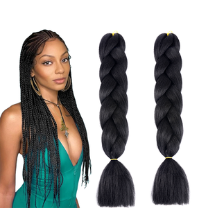 Usine en gros 24 pouces 100g Crochet Jumbo Tresses Unique Ombre Couleur Tissé Cheveux Synthétiques Yaki texture pour les personnes humaines - Product Image 1