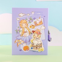 Carnets personnalisés en gros, style sucré, fabriqués par Souffle Factory, joli coffret cadeau souvenir, journal de voyage avec cadenas pour fille