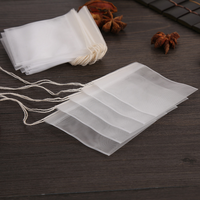 Sachets de Thé en Nylon Transparents Vides, Jetables, avec Cordon, Sacs Filtres Thermoscellables pour Épices, Herbes et Thé en Vrac