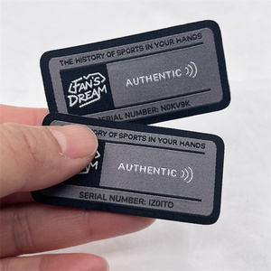 Étiquettes de vêtements personnalisées OEM ODM avec logo, vente en gros, broderie tissée, étiquettes NFC pour vêtements - Product Image 1