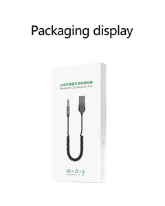 <span class=keywords><strong>Bluetooth</strong></span> 5,0 Aux адаптер беспроводной автомобильный <span class=keywords><strong>Bluetooth</strong></span>-приемник Комплекты USB на 3,5 мм разъем Музыкальный Микрофон Handsfree пружинный аудио кабель динамик - Product Image 6