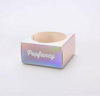 Plateau pour sucettes glacées, emballage 50 pièces, boîte de papier glacé, hologramme imprimé personnalisé, emballage alimentaire pliable, papier revêtu, Recyclable