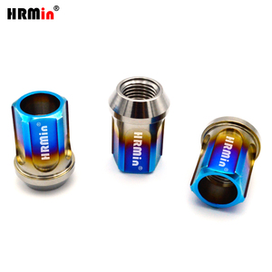 HRMin Offre Spéciale M14 * 35mm extrémité ouverte 60 degrés cône siège écrous de roue Jeep Land Rover Tesla Cherokee Gr.5 titane écrou de roue accessoires - Product Image 6