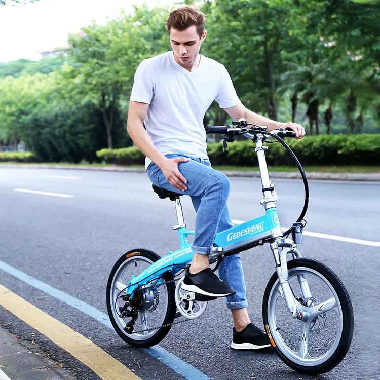 Foldable battery powered cheap adult battery power scooter Mini Size Folding Electric Bicycle 300W Electric City Bike