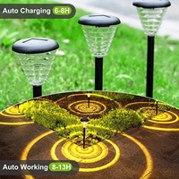 Lámpara Solar de Jardín Monocristalina ABS IP65 Impermeable 700mAh, Lámpara Solar de Estaca para Decoración de Jardín, Camino, Patio y Terraza