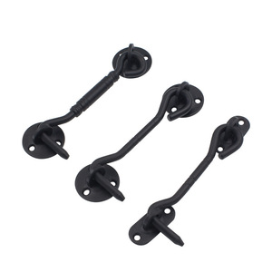 Matte Black Wind Hook Stainless Steel Traditional Style <b>Window</b> Latch Easy Installation - Product Image 2