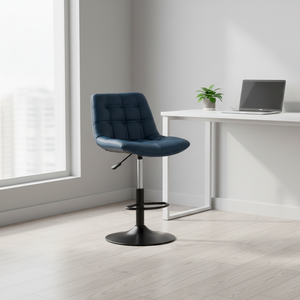 เก้าอี้แต่งหน้าทรงสูงระดับพรีเมียม ปรับระดับค<span class=keywords><strong>ว</strong></span>ามสูงได้ หมุนได้ 360 องศา หุ้มกำมะหยี่สีชมพู สำหรับ<span class=keywords><strong>ห้อง</strong></span>นั่งเล่น เก้าอี้บาร์ทรงสูง - Product Image 4