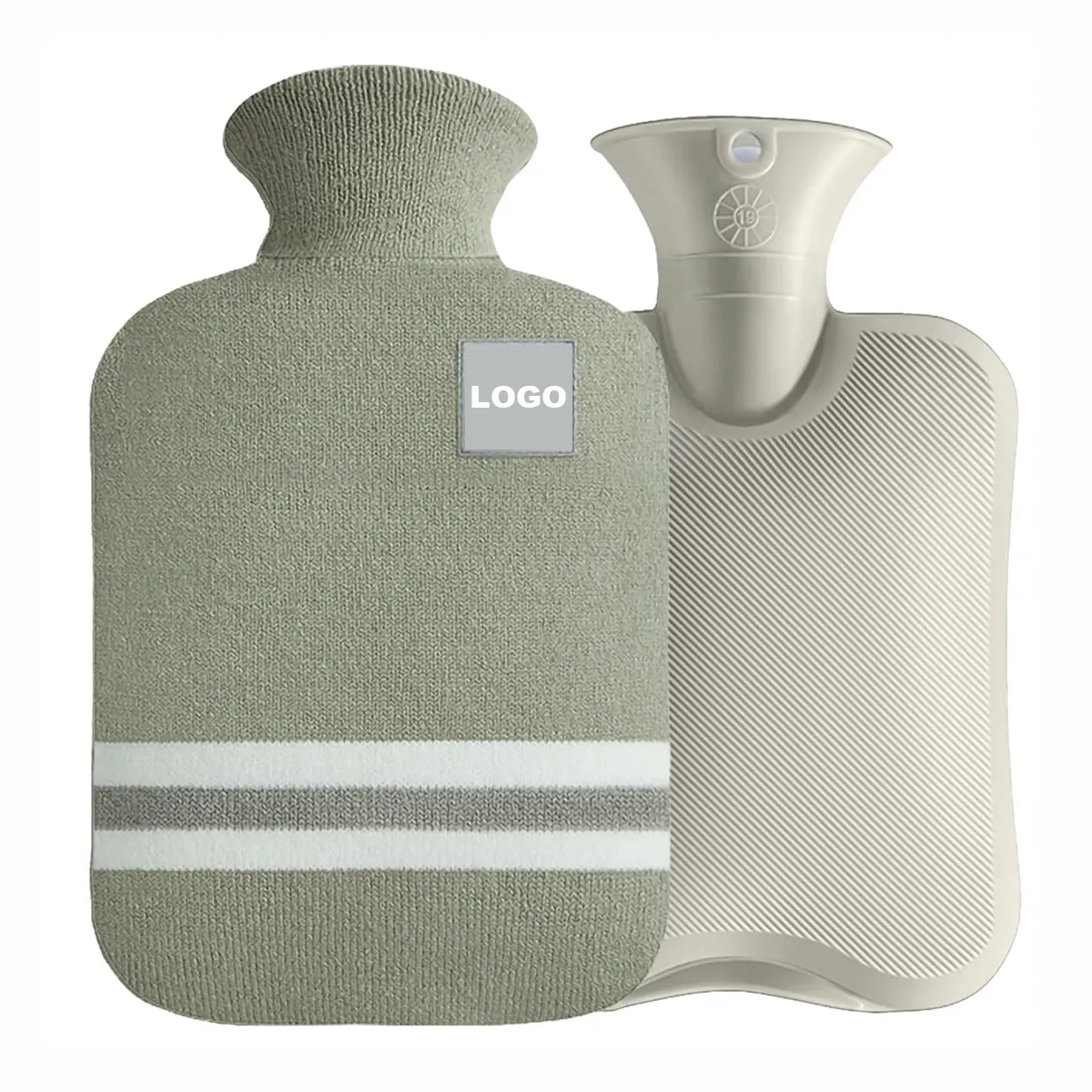 Wholesale portable custom logo hot selling 1000ml 2000ml foot and hand warmer plush pvc rubber hot water bag bottle with cover