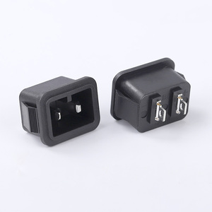 Nhà máy tùy chỉnh <span class=keywords><strong>IEC</strong></span> tiêu chuẩn 2pin AC ổ cắm C14 đầu vào ổ cắm điện AC nam Ổ cắm điện - Product Image 2