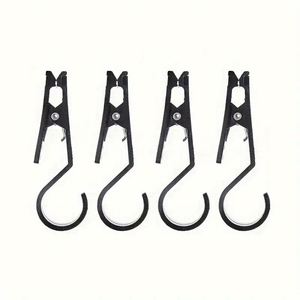 4 Pcs 2 in 1Tent Clips With Hook Portable Non Slip <b>Tarp</b> Awning Clamp Multi Purpose Outdoor Camping Fabric Fixed Clip Accessories - Product Image 1