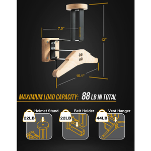 Support de casque de moto support de veste support de plaque support de plaque organisateur d'affichage équipement tactique support mural - Product Image 5