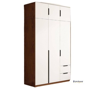 Armoire minimaliste avec tiroirs et étagères pour le rangement de la chambre, entièrement assemblée - Product Image 3