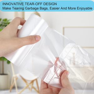 Bolsas de Basura Transparentes Resistentes, Biodegradables y Desechables para Oficina, Hogar, Baño, Auto, Contenedores de Escritorio, Paquete de 120 Unidades - Product Image 4