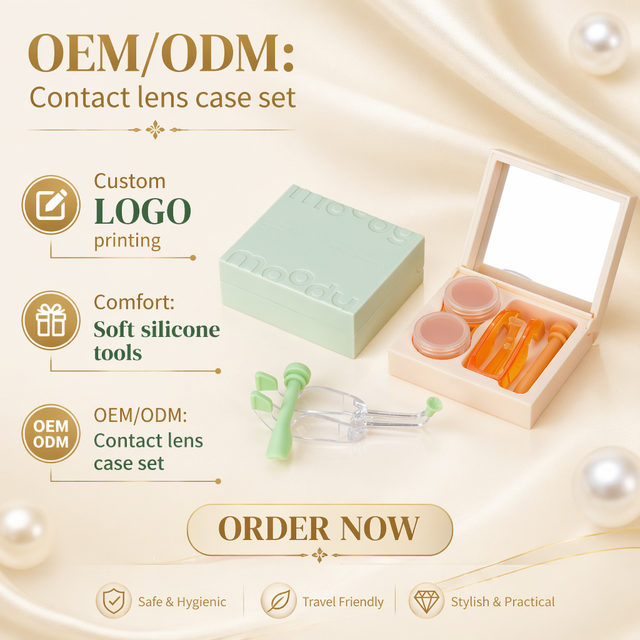 Contact Lens Accessories Set Wearing Assistance Tool Silicone Suction Cup Holding Stick Contact Lens Storage Companion Box