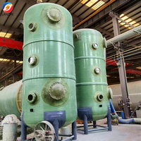 Réservoir de stockage en PRV renforcé résistant aux alcalis pour station d'épuration, stockage de liquides avec corps enroulé intégré