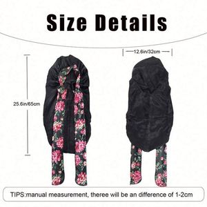 Beauty Design Satin Bonnet for Ladies-Long Hair Sleep Cap Adjustable <b>Tie</b> Daily Outdoor Use Fast Shipping Wholesale All Seasons - Product Image 4