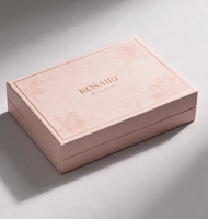 Boîte cadeau rigide à clapet personnalisée avec estampage à chaud de luxe, logo personnalisé, insert en velours pour emballage de bijoux, cosmétiques et parfums