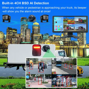 Pz Nhà máy cung cấp 10.36in 12-36V cho xe tải <span class=keywords><strong>DVR</strong></span> màn hình <span class=keywords><strong>360</strong></span> xem sao lưu máy ảnh với BSD báo động tiếng bíp phát hiện - Product Image 5