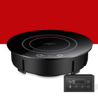 Cuisinière à induction magnétique électrique mini de haute qualité 800W avec commande filaire intégrée, plaque chauffante pour fondue, cuisinière à fondue