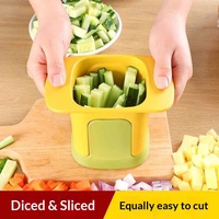 Coupe-légumes manuel multifonctionnel en plastique et acier inoxydable pour pommes de terre, carottes, concombres, jambon - Usage domestique