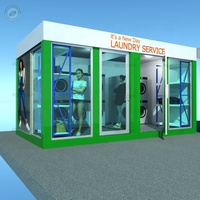 Nouvelle Laverie Mobile Modulaire Populaire, Mini Laverie Conteneurisée Mobile, Laverie à Vendre
