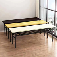 Table de conférence multifonctionnelle pliable en bambou 4 places, table portable pliable pour la maison, le bureau, l'extérieur, mobilier commercial