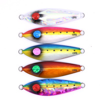 TOPLURE-Leurres de pêche à pas lent de 120g-200g, style japonais, en métal brillant, avec crochets en plomb