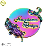 Bolsas personalizadas de aleación de lujo personalizadas de fábrica con etiquetas de logotipo en relieve, Maleta, BILLETERA, placa de diseñador para maleta