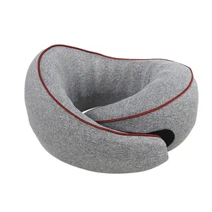 Travel Storage Cotton U-shaped Memory Pillow Magnetic Cloth Health Care Aircraft Pillow Memory Cotton Creative Neck Pillow