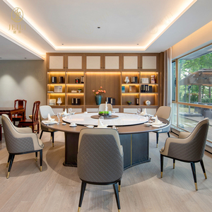 Venta al por mayor de estilo minimalista de cuero juegos de comedor Hotel Restaurante Muebles para Hilton Business Lounge - Product Image 2