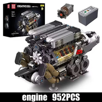 Mould King 10087-10226 Voiture technique MOC, modèle de moteur à essence motorisé, jouets de construction en briques, cadeau de Noël, ensembles de blocs de construction