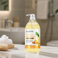 Gel Douche Éclaircissant et Nettoyant en Profondeur au Citron et Curcuma, Anti-Acné, Parfumé, Marque Privée OEM