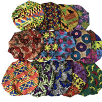 Motif africain imprimé Ankara Bonnet double couche Satin Grand Turban pour femmes Chapeau de nuit en soie Cheveux pour femmes Fêtes de nuit